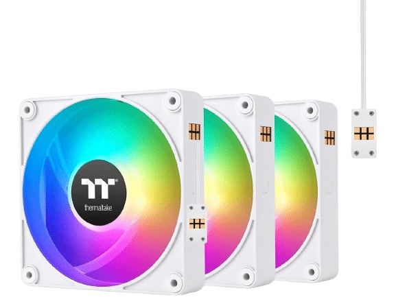 3 Pack THERMALTAKE CT120 EX RGB Fan - White