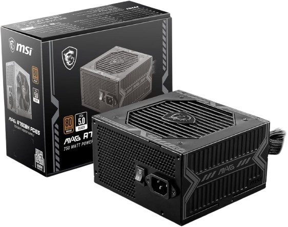 MSI MAG A750BN PCIE5 ATX 3.1 80+ Bronze Power Supply