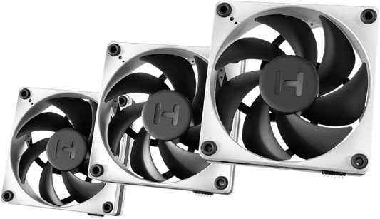 3 Pack HYTE THICC FP12 120mm Fan - Black/White