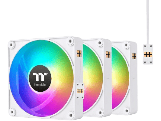 3 Pack THERMALTAKE CT120 EX RGB Fan - White