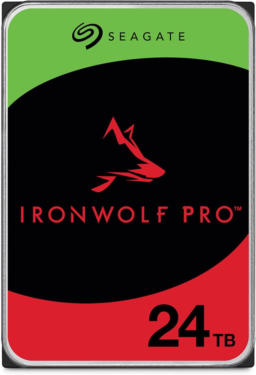 Seagate IronWolf Pro SATA III 3.5" Internal NAS Hard Drive, 7200 RPM - 24TB, 4-Pack