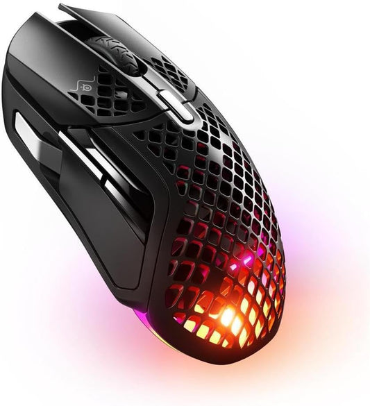 SteelSeries Aerox 5 Wireless RGB Gaming Mouse - Black