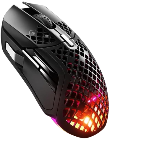 SteelSeries Aerox 5 Wireless RGB Gaming Mouse - Black | Hand-Built