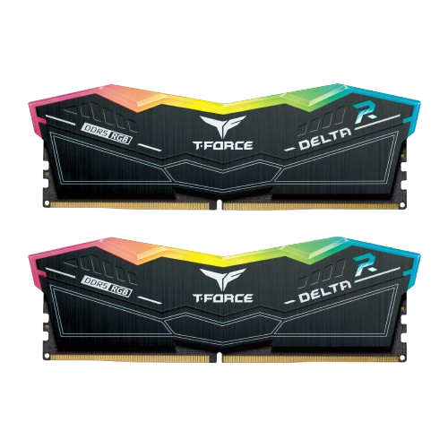 TEAMGROUP T-Force Delta RGB DDR5 64GB (2x32GB) 6000MHz CL30 RAM - Black