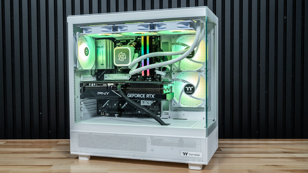 Booking Computer Pay Image Snow Hawk RTX 5070 Ti Gaming PC | Hand-Built Gaming PC | PowerGPU