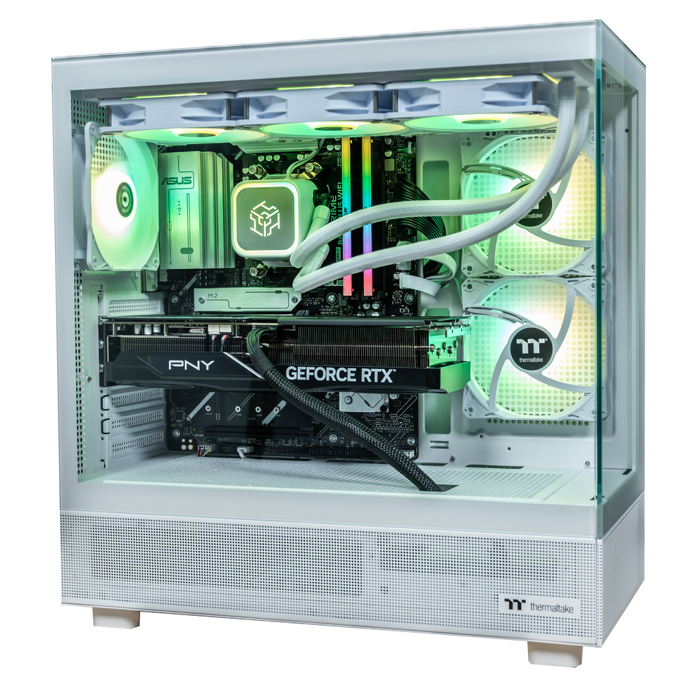 Booking Computer Pay Image Snow Hawk RTX 5070 Ti Gaming PC | Hand-Built Gaming PC | PowerGPU