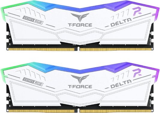 TEAMGROUP T-Force Delta RGB DDR5 48GB (2x24GB) 6400MHz RAM - White