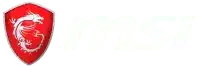 white msi logo with the red and white emblem